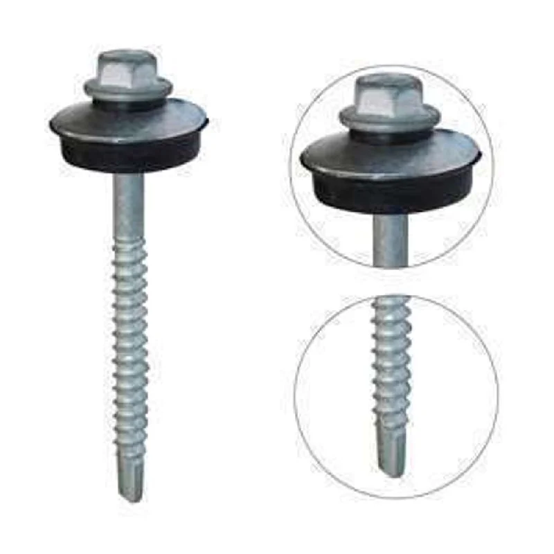 Screws With Holiday Kits-BIL Roofing Screw Cyclonic SD 14 x 75mm (for Steel)