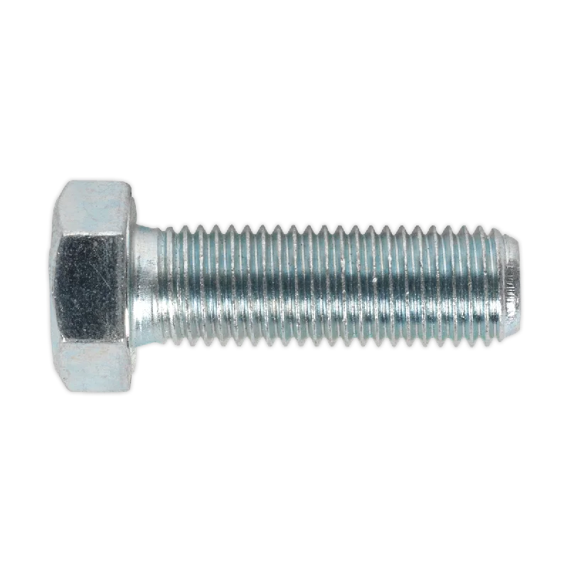 Screws For Small Suppliers-Sealey HT Setscrew M16 x 50mm 8.8 Zinc Pack of 10