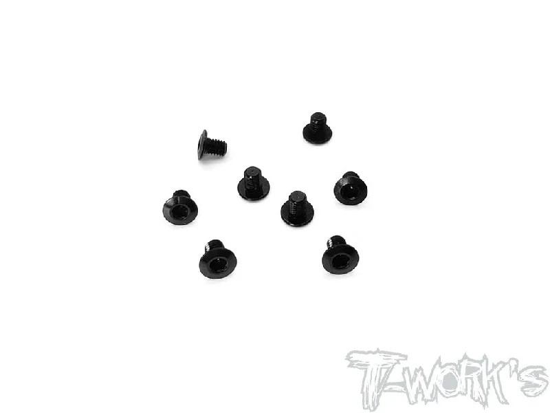 Screws For Deep Anchoring-ASS-3LPBK 7075-T6 Hex. Socket Head Low Profile Half Thread Screws ( Black ) 8pcs.