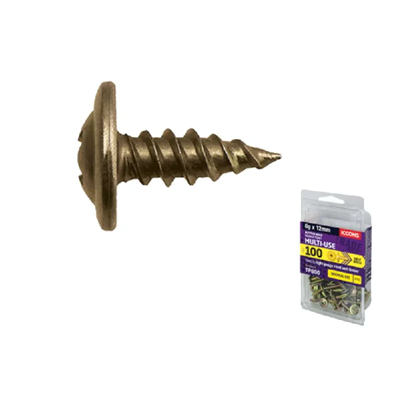 Screws With Small Size-Iccons 804 Gypboard Screw Needle Bugle 8G x 20mm (100pk)