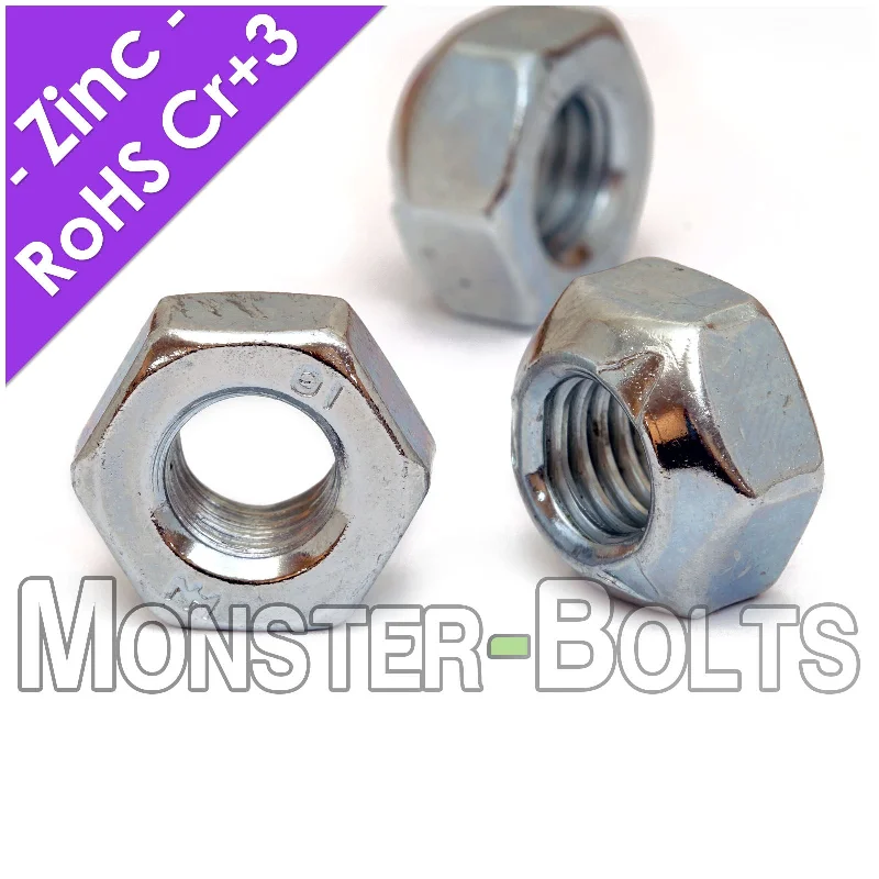 Nuts For 80s Kits-Bulk Metric Hex Cone Locknuts – Class 8, DIN 980-V, Zinc CR+3 & Wax