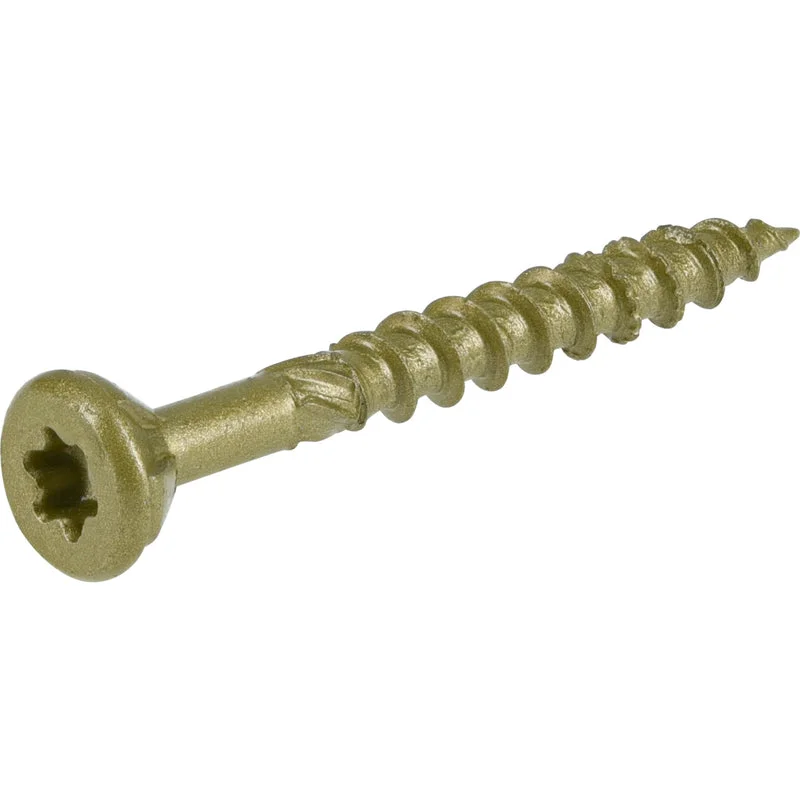 Screws For Roadside Repairs-Hillman Power Pro No. 8  x 1-1/2 in. L Star Exterior Wood Screw 1 lb.