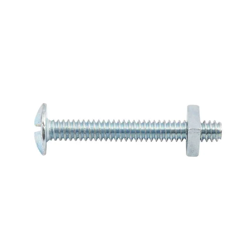 Screws With Spring Colors-Zenith Bolt & Nut Mush ZP 3/16" x 38mm (16pk)