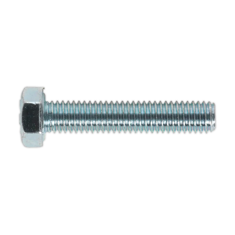 Screws With Holiday Kits-Sealey HT Setscrew M5 x 25mm 8.8 Zinc Pack of 50