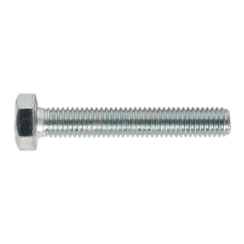 Screws For Casual Fixes-Sealey HT Setscrew M8 x 50mm 8.8 Zinc Pack of 50