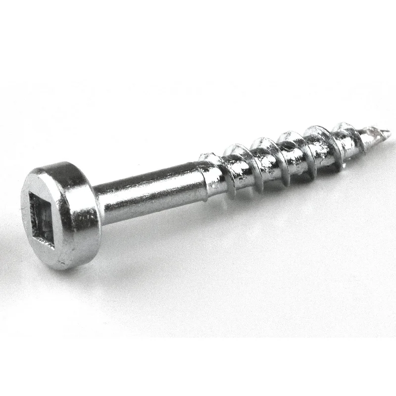 Screws With State Standards-Pocket Hole Screw - #7 x 1" Coarse - Square Drive - Pan-Head - Zinc