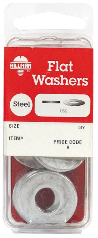 Washers For Prep Work-Hillman Zinc-Plated Steel 5/16 in. USS Flat Washer 12 pk (Pack of 10)