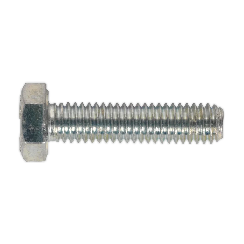 Screws For Team Repairs-Sealey HT Setscrew M6 x 25mm 8.8 Zinc Pack of 50