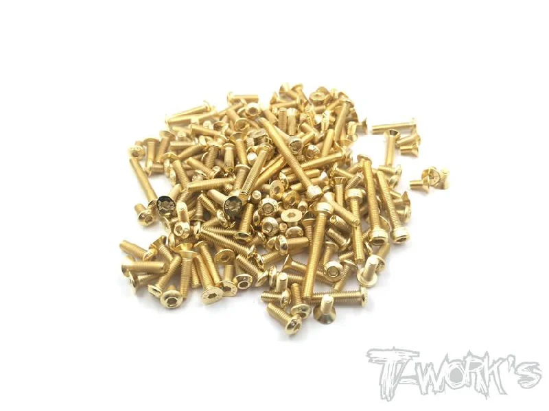 Screws For Secure Fit-GSS-D819 Gold Plated Steel Screw Set 162pcs. ( For HB Racing D819 )