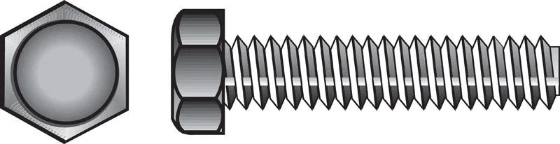 Bolts For Plastic Assembly-HILLMAN 1/4 in. D X 2 in. L Zinc Plated Steel Hex Tap Bolt 100 pk