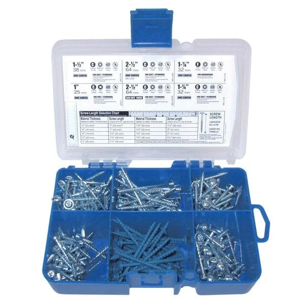 Screws For Heavy Duty Fastening-Pocket-Hole Screw Assortments - Square Drive