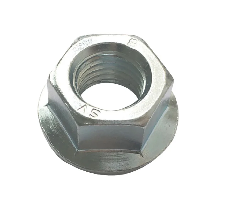 Nuts With Durable Shape-Easyfix BZP Carbon Steel Flange Head Nuts M12 50 Pack