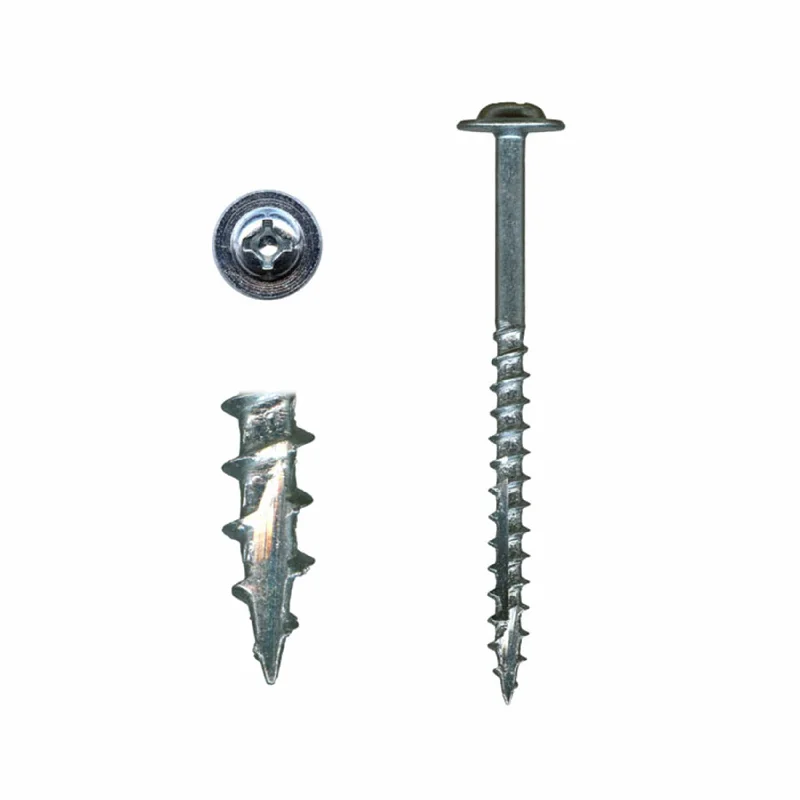 Screws For Garden Builds-Cabinet Installation Screws - #10 - Combo Drive - Washer Head - White - Zinc - 100 Piece