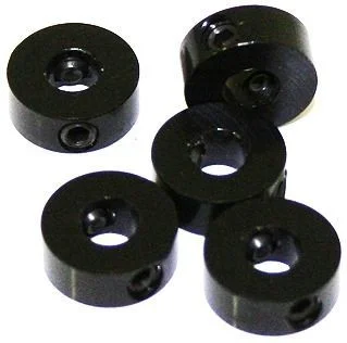 Washers With Weather Resistance-Ultimate Racing Aluminum ring for attaching the wheel 4mm black (5 pcs) (UR1862)