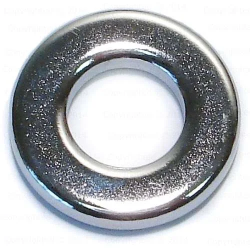 Washers For Summer Projects-Chrome SAE Flat Washers - Extra Thick