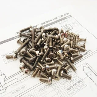 Screws With Large Threads-Hiro Seiko 48598 - XRAY XB4'20 - Titanium Hex Socket Screw Set (118 pieces)