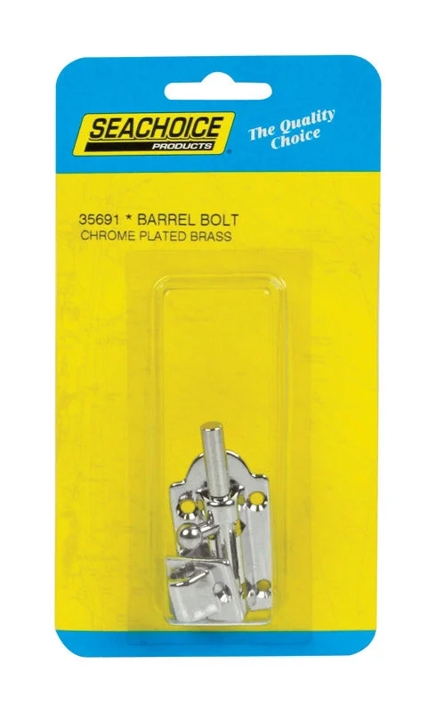 Bolts For Prep Work-Seachoice Chrome-Plated Brass 2-7/8 in. L X 1-3/8 in. W Barrel Bolt 1 pk