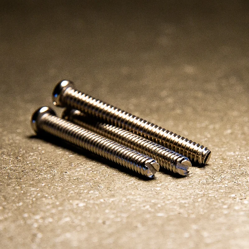 Screws For Easy Installation-Advanced Plating Intonation Screws for Telecaster®  with Slotted End