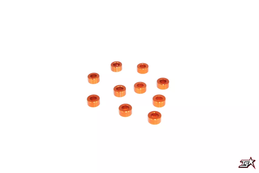 Washers For Quick Access-MR33 Aluminum Shim 3,0 x 6,0 x 3,0mm - Orange (10)