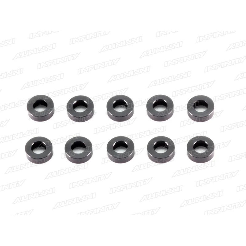 Washers For Collector’s Sets-T080 - ALUMINUM WASHER 3X6X2.0MM (BLACK/10PCS)