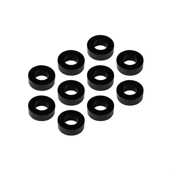 Washers For Family Crafts-MR33 Aluminum Shim 3.0 x 6.0 x 2.0mm - Black (10 pcs)  MR33-AS-BK-20