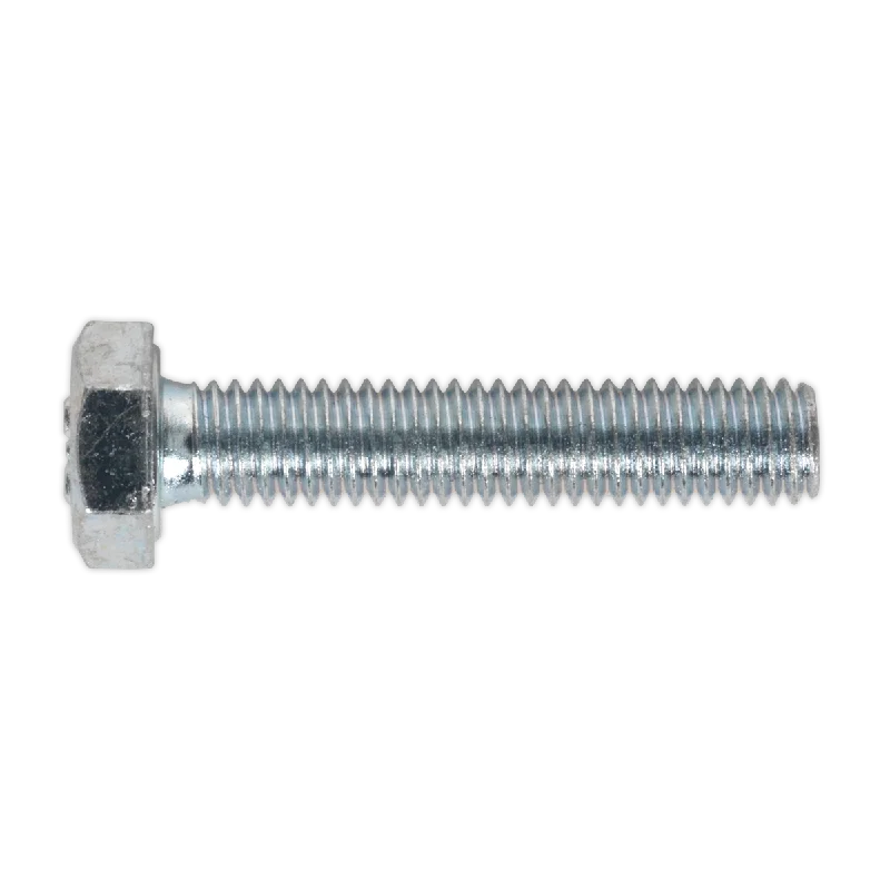 Screws For Durable Joints-Sealey HT Setscrew M6 x 30mm 8.8 Zinc Pack of 50