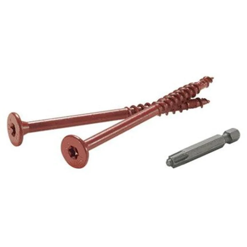 Screws For Easy Installation-FastenMaster Flatlok Carbon Steel Epoxy Flat Head Coarse Thread #40 Torx Tap Wood Screw