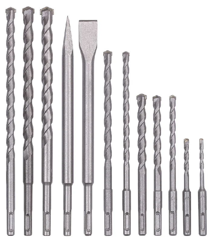 Screws With Reflective Finish-Einhell 12pc SDS Plus Drill & Chisel Set