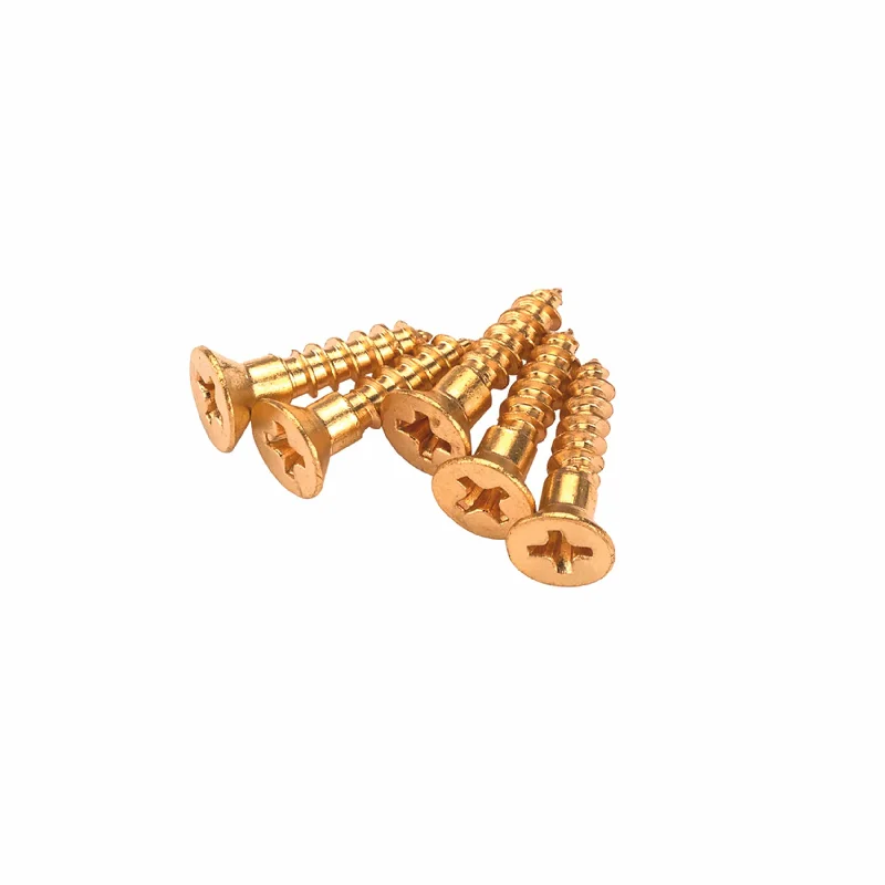 Screws With Bulk Packs-Solid Brass Screws - Flat Head - 25 Piece