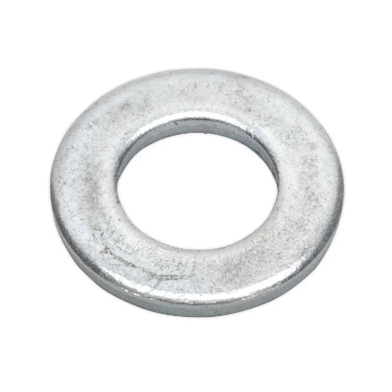 Washers With Coastal Durability-Sealey 100 Pack M12 x 24mm Zinc Flat Washer DIN 125 Form A