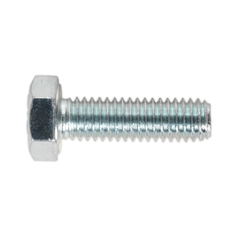 Screws For Family Fixes-Sealey HT Setscrew M6 x 20mm 8.8 Zinc Pack of 50