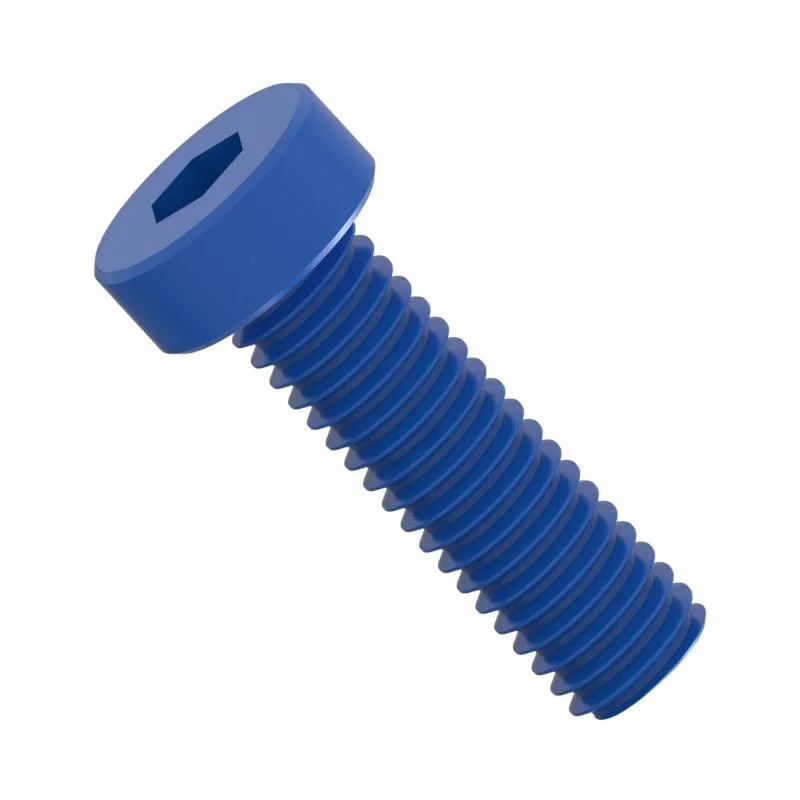 Screws For Team Projects-PTFE Coated Stainless Steel Low Hex Socket-Cylinder Head Cap Screws - DIN 7984