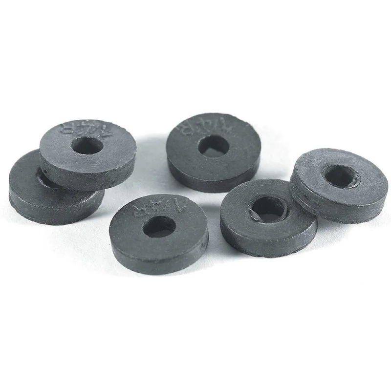 Washers For Daytime Use-PlumbCraft 1/4 in. D Rubber Faucet Washer Flat 6 pk