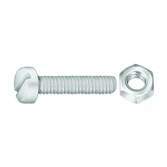 Nuts With Subtle Tones-Auveco # 18239 M6-1.0 X 25mm Natural Nylon License Plate Screw And Nut. Qty 25.