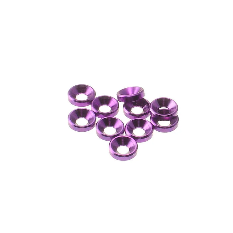 Washers For Strong Support-3mm Alloy Countersunk Washer [Purple] - 69251 - HIRO SEIKO