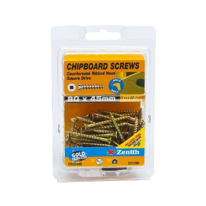 Screws For New Releases-Zenith Treated Pine Screw GP SQ 8G x 45mm (50pk)