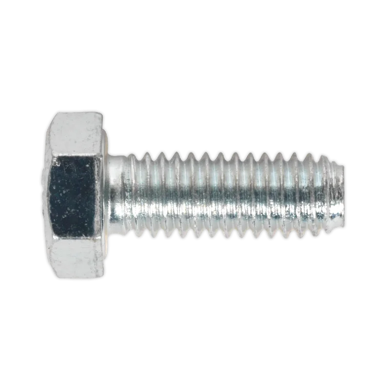 Screws For Senior Use-Sealey HT Setscrew M6 x 16mm 8.8 Zinc Pack of 50