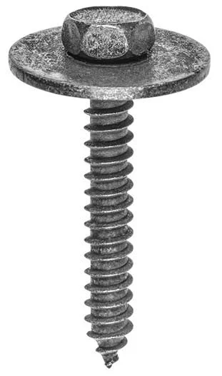 Washers With Quick Placement-Auveco # 21865 Chrysler Hex Head SEMS Tapping Screw, M4.8-1.61 X 32mm, 8mm Hex, 19mm Washer. Qty 50.