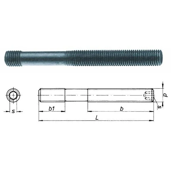 Bolts For Casual Fixes-Stud Bolts With Hex Inserts