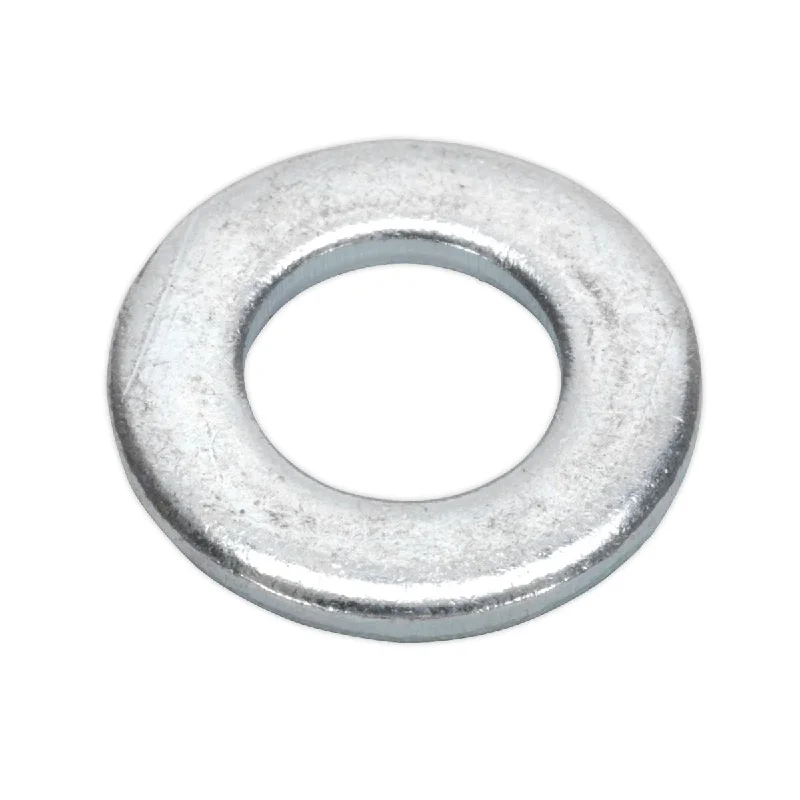 Washers With Medium Thickness-Sealey Flat Washer DIN 125 M10 x 21mm Form A Zinc Pack of 100