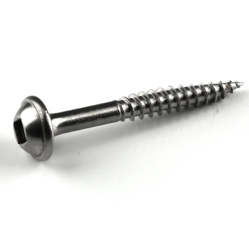 Screws With Small Town Needs-Pocket Hole Screw - #7 x 1-1/4" Fine - Stainless - 100 Piece